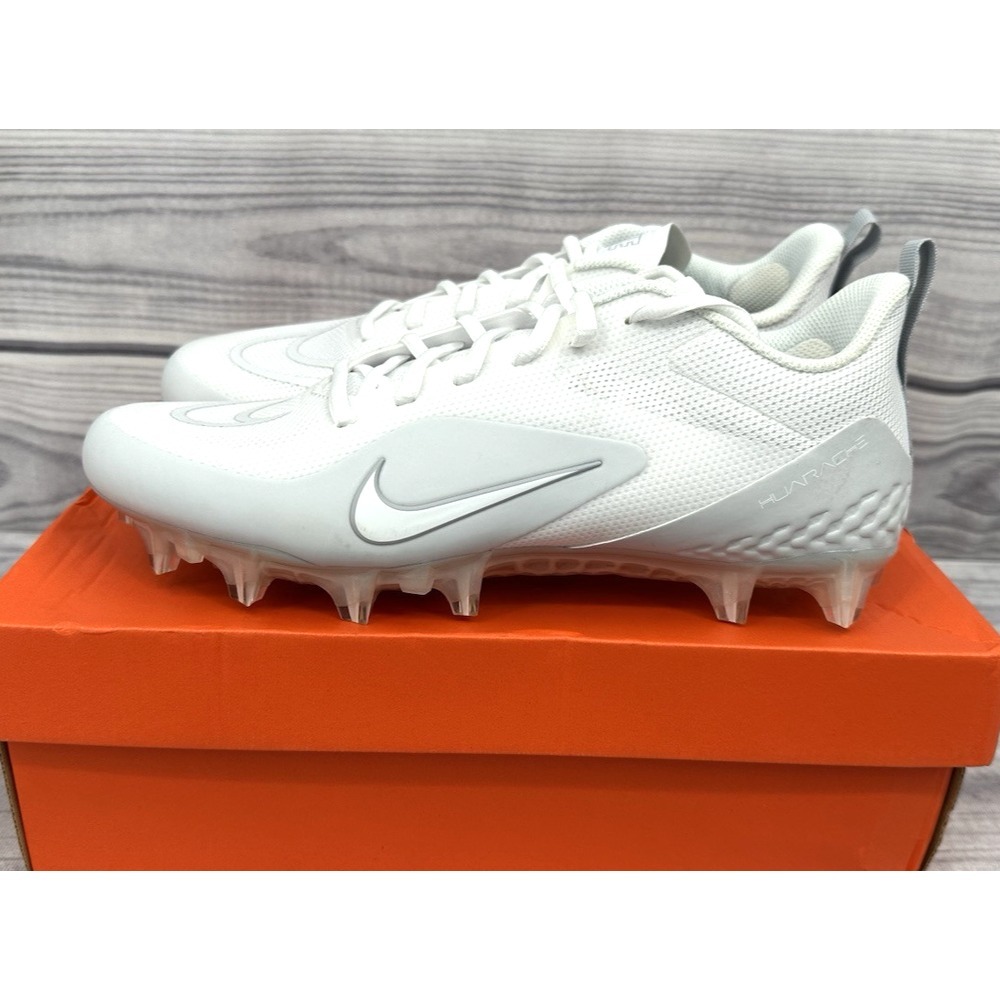 NIKE HUARACHE 8 PRO LACROSSE CLEATS Men's 9‎ / Women's 10.5 WHITE PURE PLATINUM
